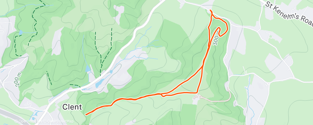 Map of the activity, Afternoon Hike