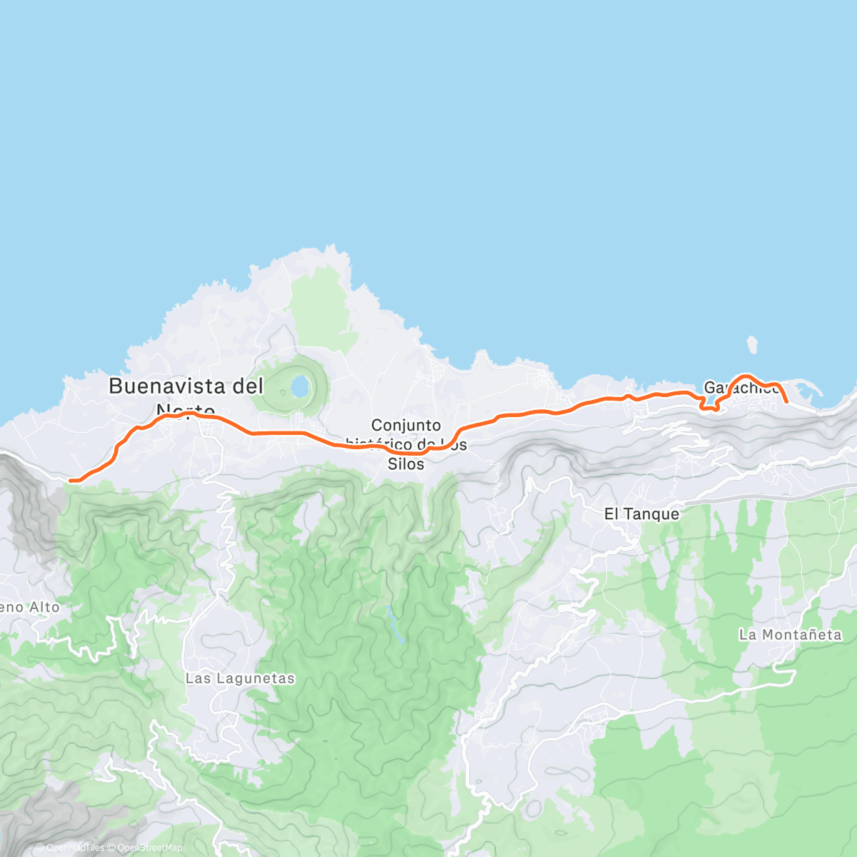 Mappa dell'attività ROUVY - Buenavista del Norte | Tenerife