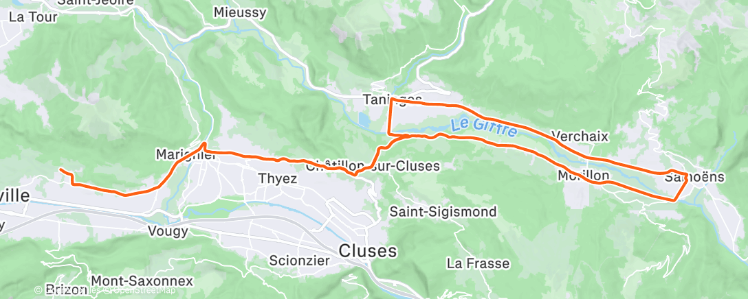 Map of the activity, Afternoon Ride
