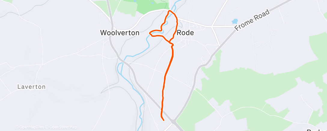 Map of the activity, Afternoon Trail Run