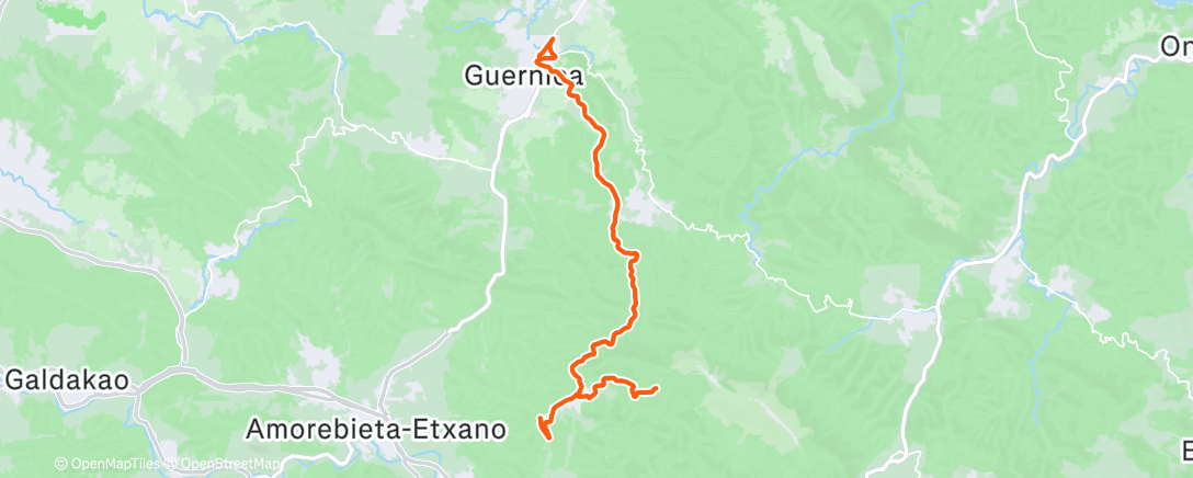 Map of the activity, Mendata-Muniketa-Maume-Mendata