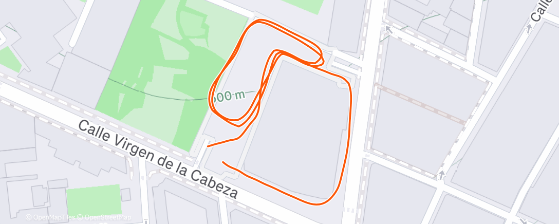 Map of the activity, Evening Run