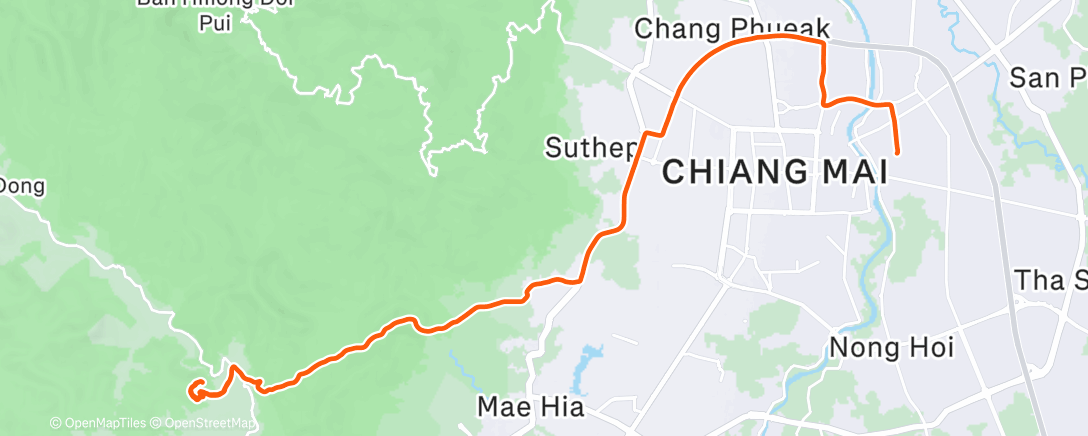 Map of the activity, Lunch Ride