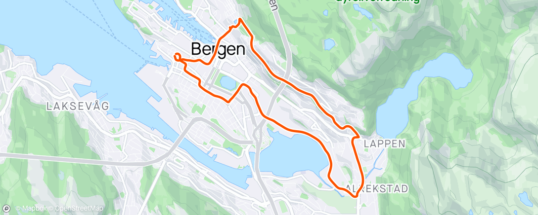 Mapa da atividade, Fjellveien