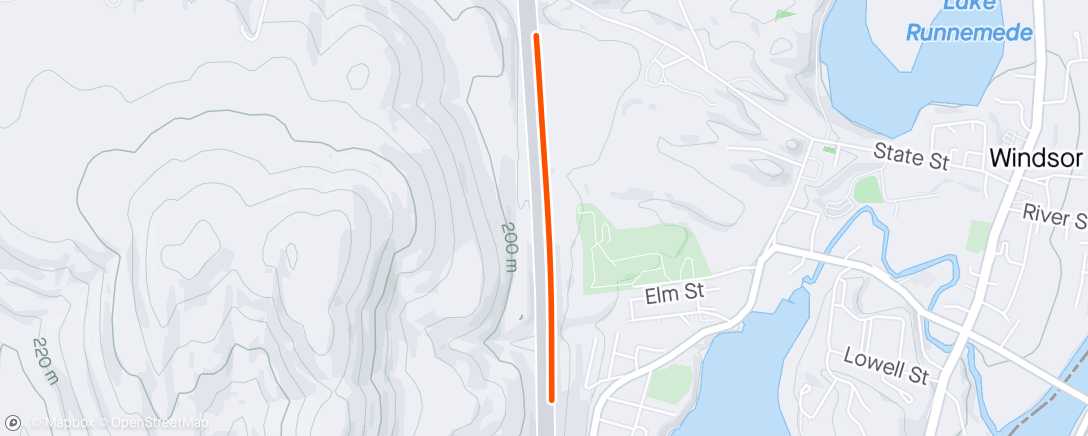 Map of the activity, Evening Run