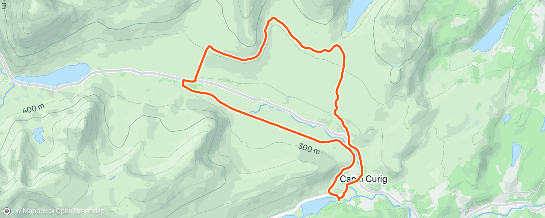 Map of the activity, Afternoon Run