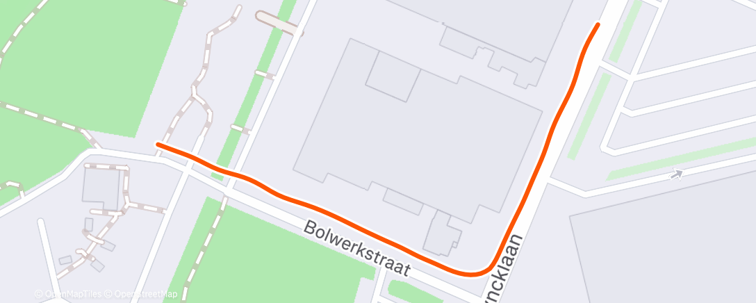 Map of the activity, Evening Run