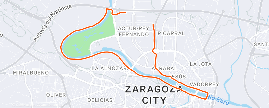 Карта физической активности (Carrera de mañana)