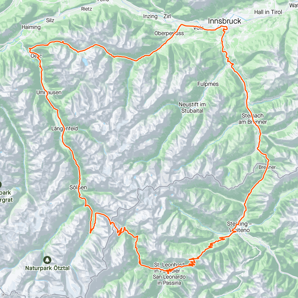 「Ötztaler Radmarathon 2024」活動的地圖