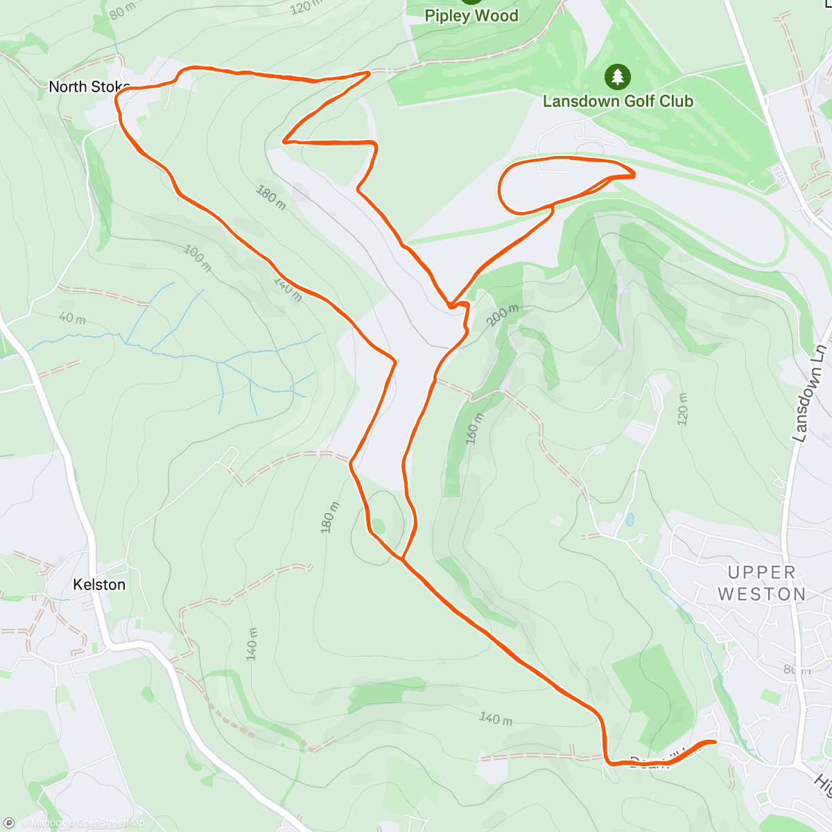 Map of the activity, Bath Hilly Half..,cracking event!