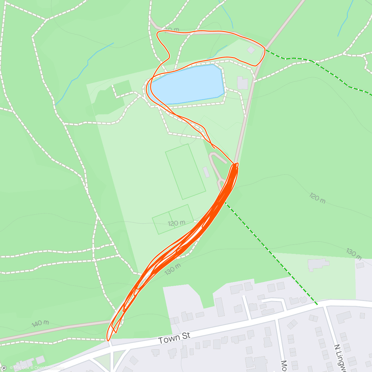 Map of the activity, Lakers Hill Repeats