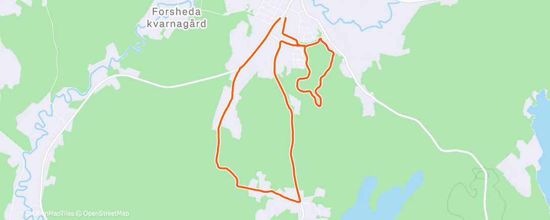 Map of the activity, Evening Run