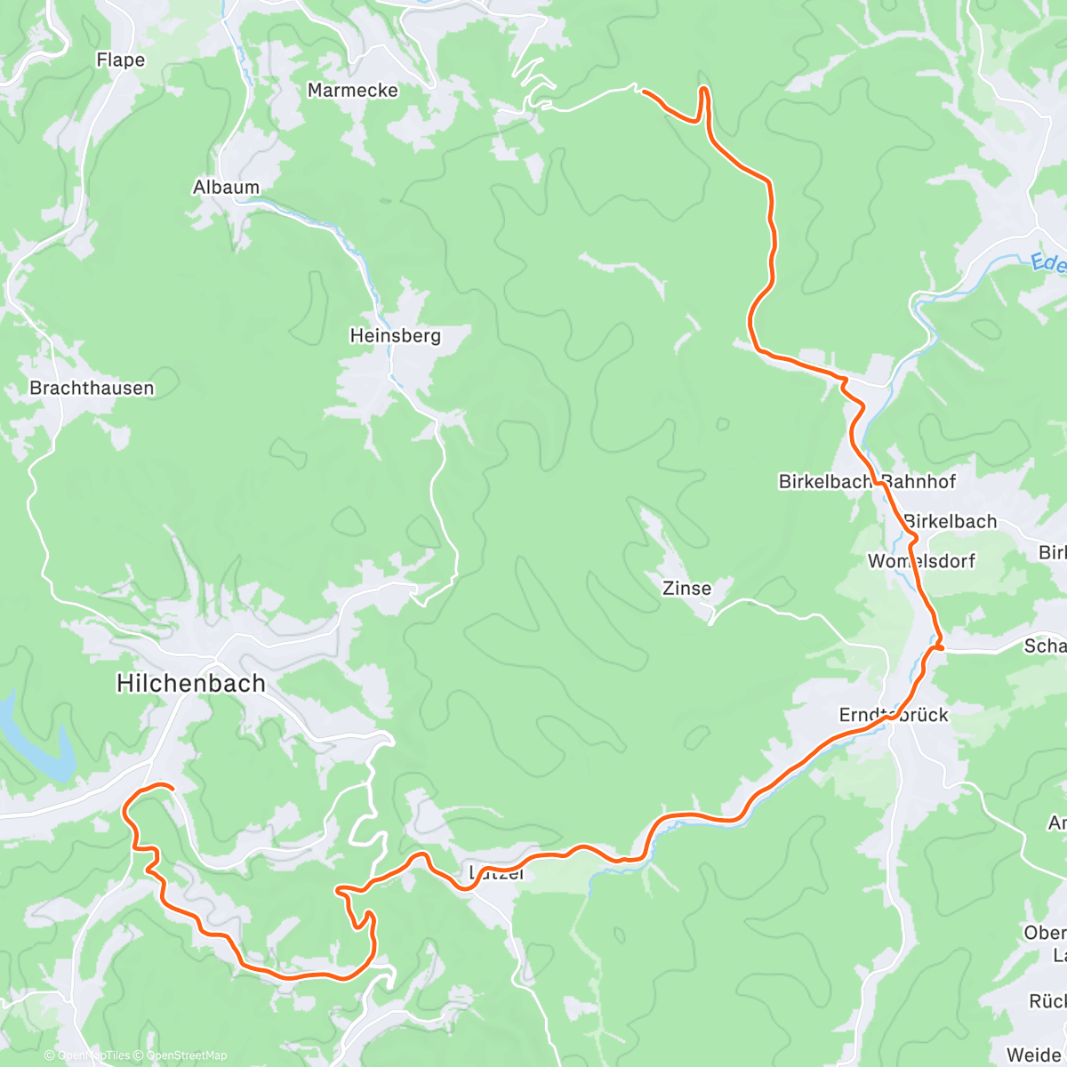 Map of the activity, ROUVY - Winter Hilchenbach | Germany