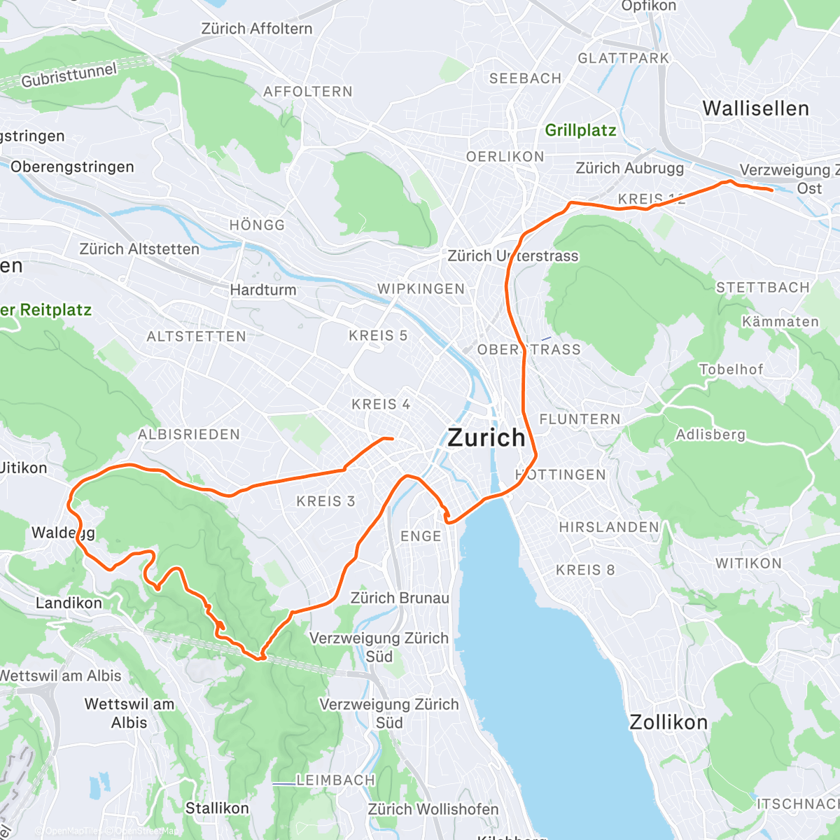 Map of the activity, Abendausfahrt