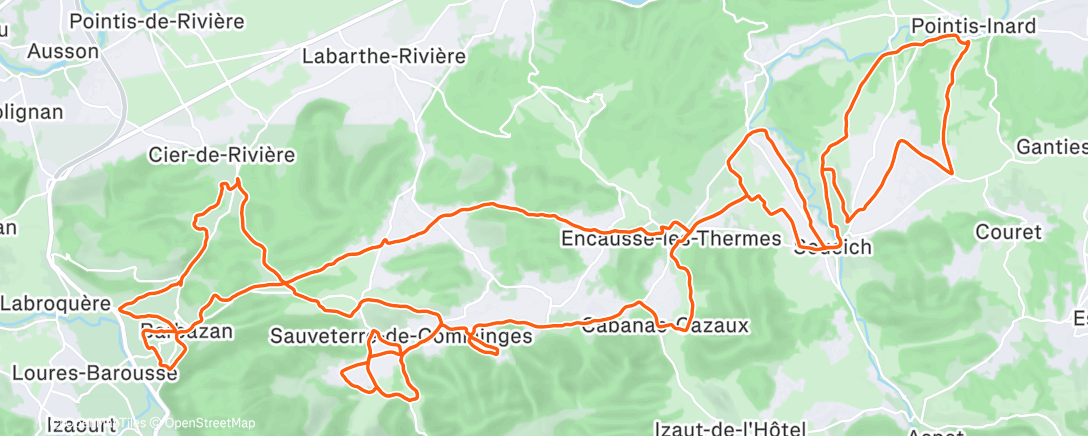 Map of the activity, Gravel le matin