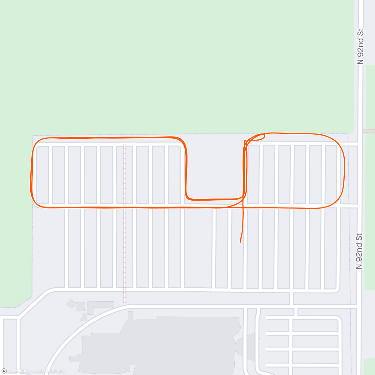 Map of the activity, 15’ Parking lot loops run before my flight to Vegas for a meeting, I guess we all different type of rest days 🤪 Back at the end of the of the day to get in Race mode!!