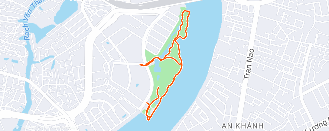 Map of the activity, Evening Run