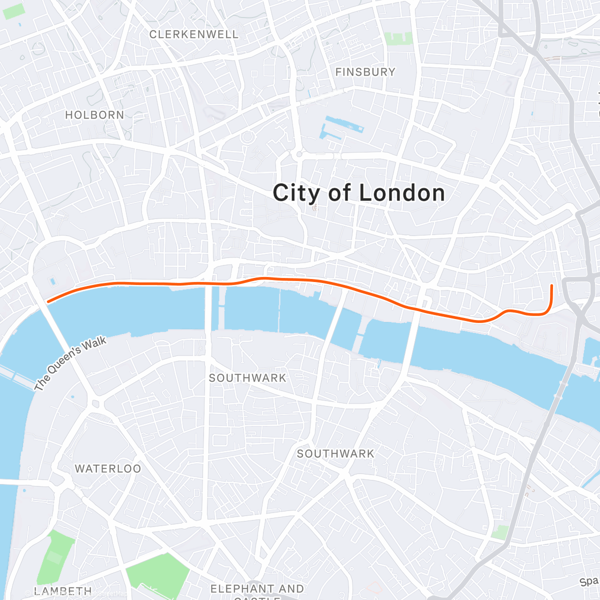 Map of the activity, Zwift - Group Ride: THE COALITION CHRISTMAS - STAGE 2 (E) on London Calling in London