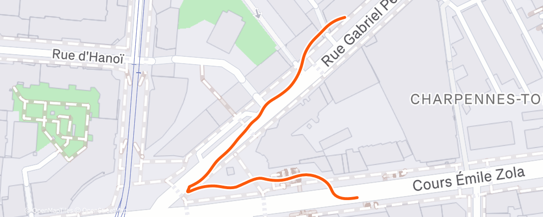 Map of the activity, Marche dans l'après-midi