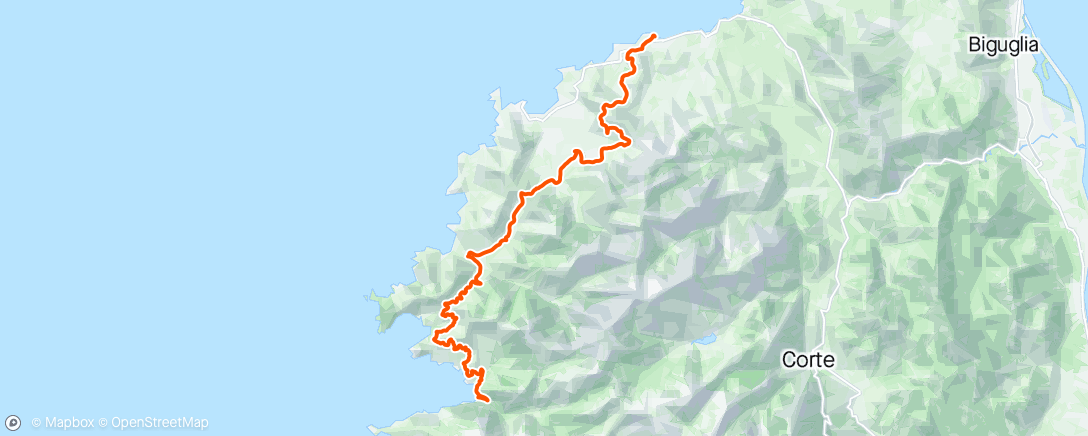 Map of the activity, Corsica GT20 étape 3