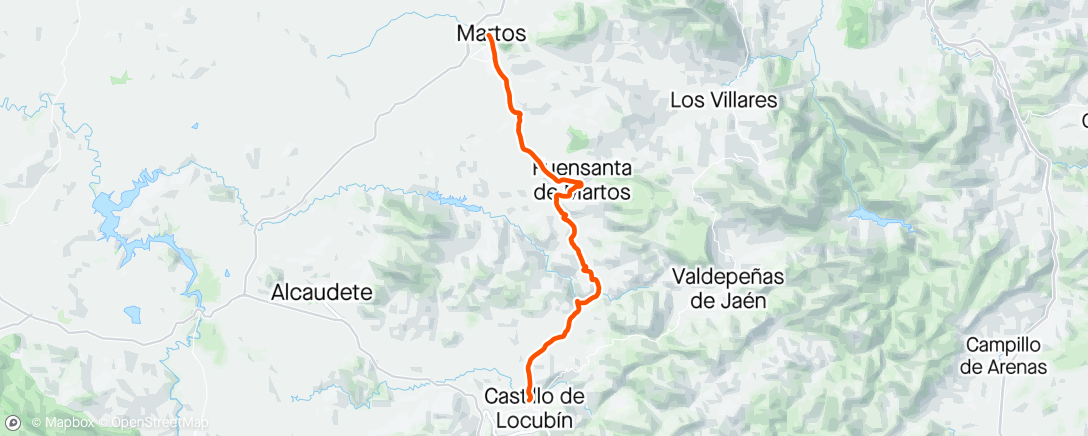 Map of the activity, Fuensanta - Castillo