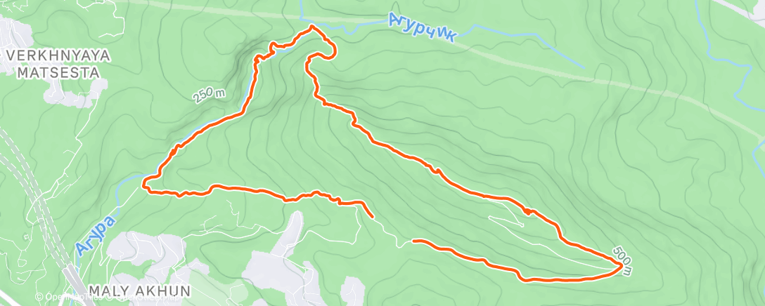 Карта физической активности (Трейлраннинг (утро))