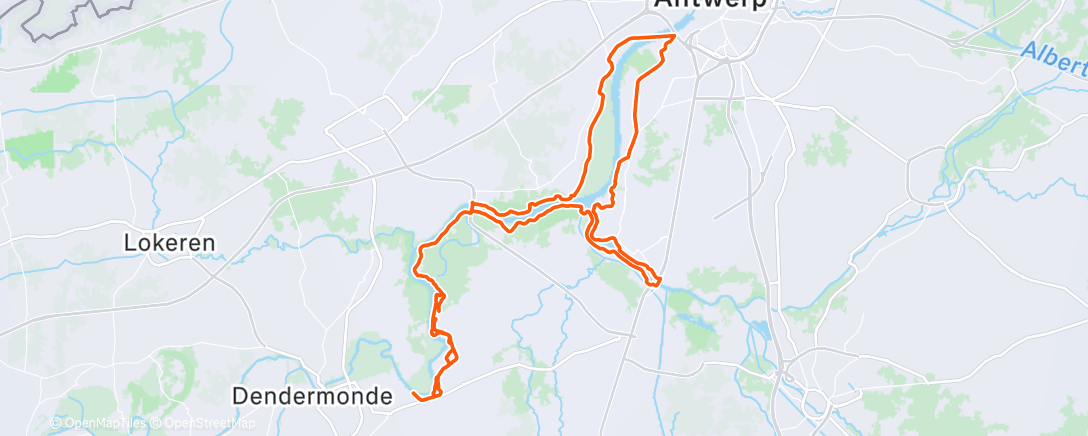 Map of the activity, Morning Ride
