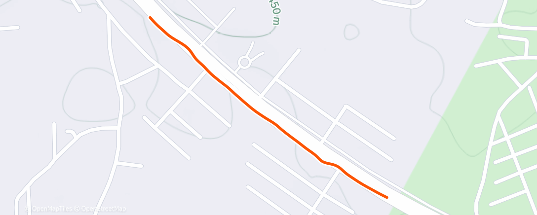 Map of the activity, Evening Run
