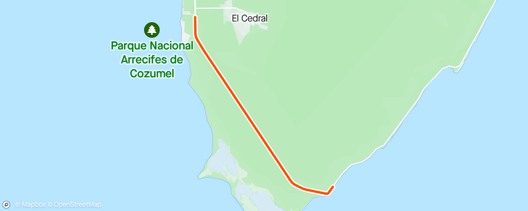 Map of the activity, ROUVY - GFNY Cozumel 30km