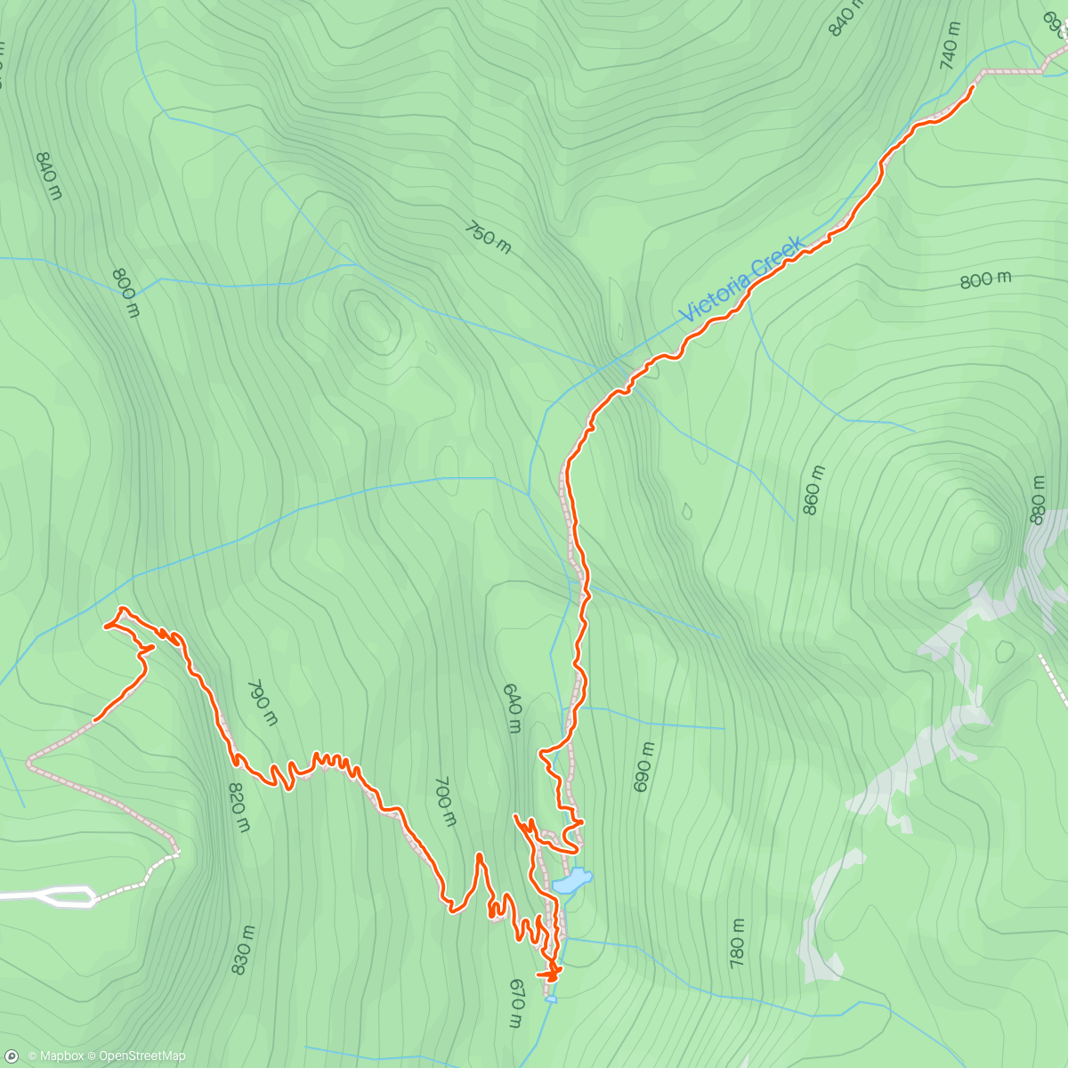 Map of the activity, Burra Korain to Victoria Falls Track trailhead