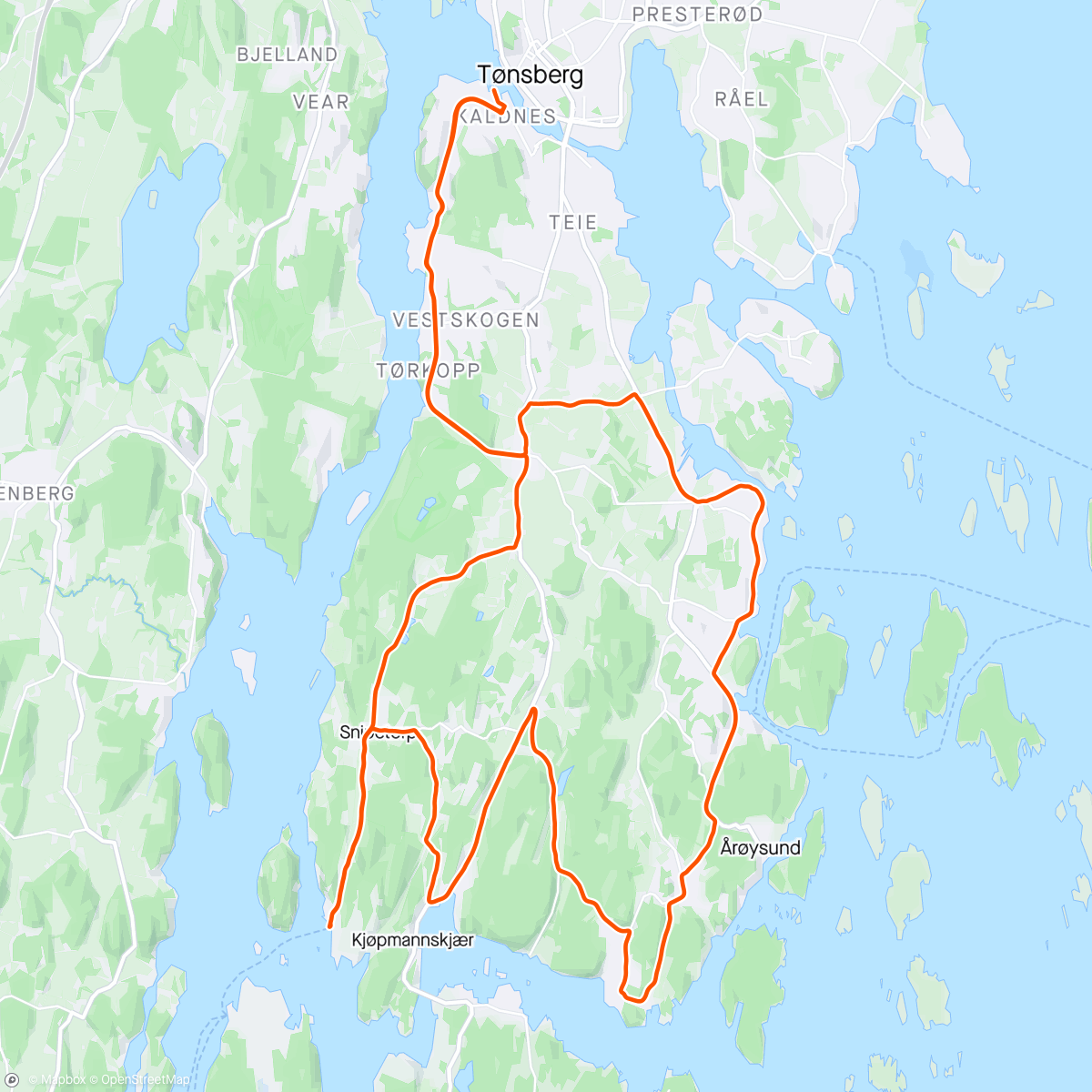 Map of the activity, First time riding my bike in 3 weeks!