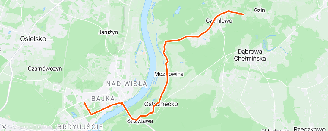 Map of the activity, Bydgoszcz 🚴🏻‍♀️