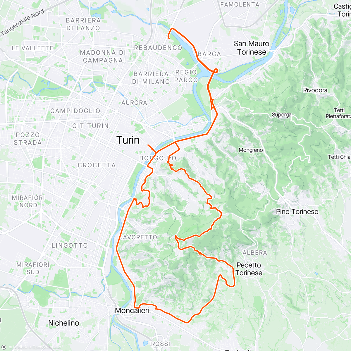 Map of the activity, Giro d’Italia -1 ! (Ps anche ai Torinesi le bici in città non fanno impazzire…😩🤦‍♂️🤷‍♂️)