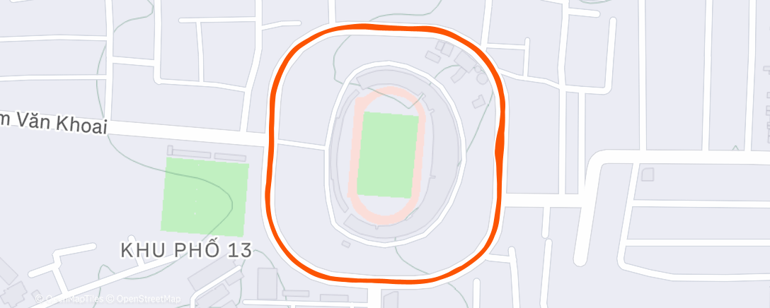 Map of the activity, Morning Run