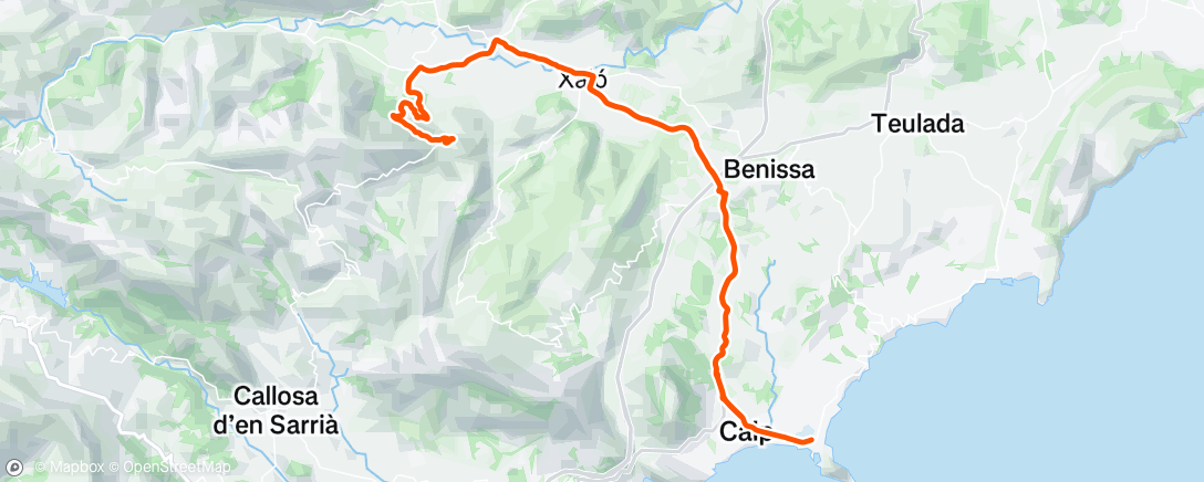 Map of the activity, Bicicleta por la mañana