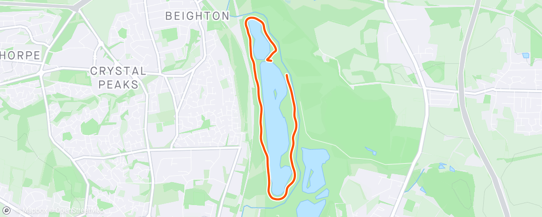 Map of the activity, Rother Valley parkrun p249