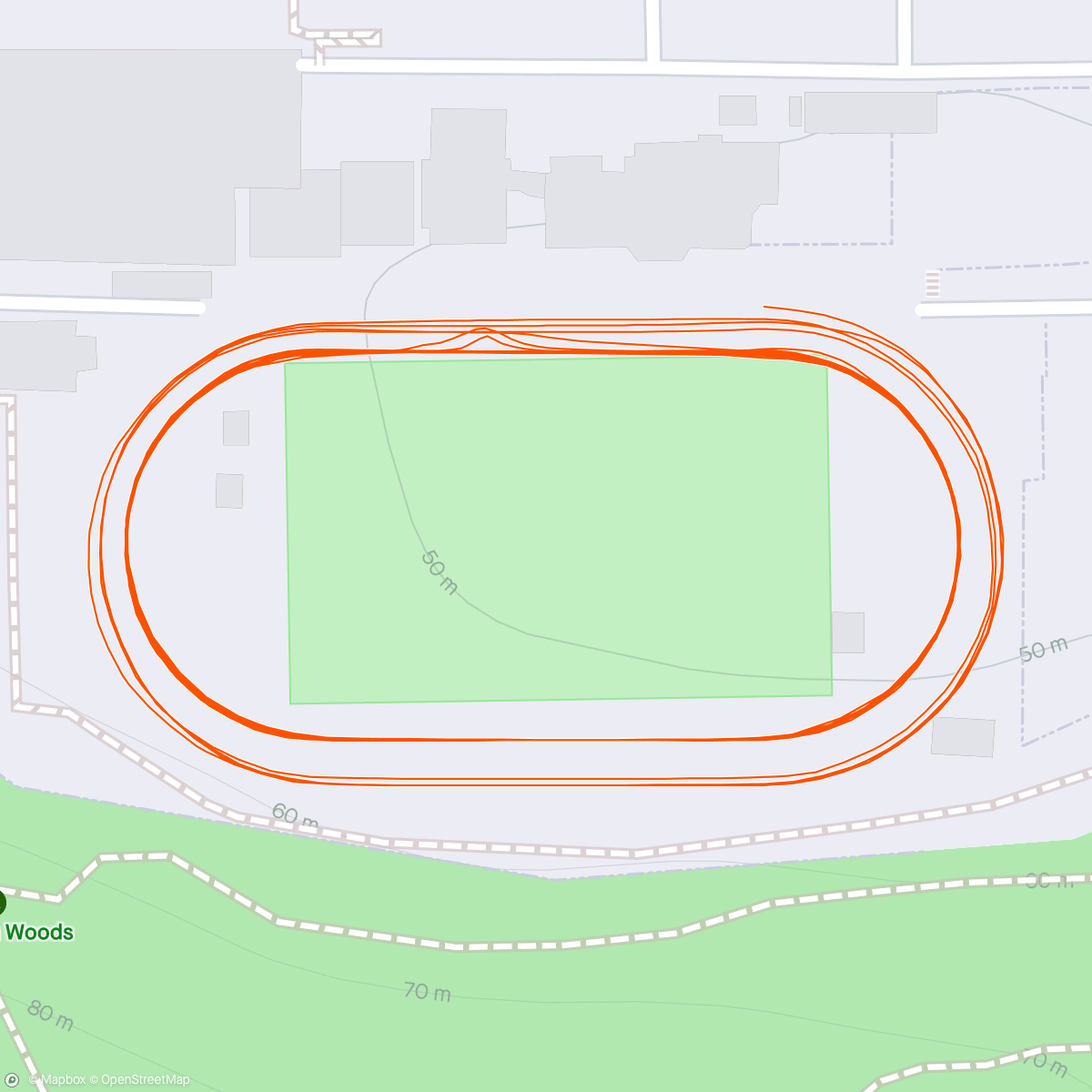 Map of the activity, BHFR Track