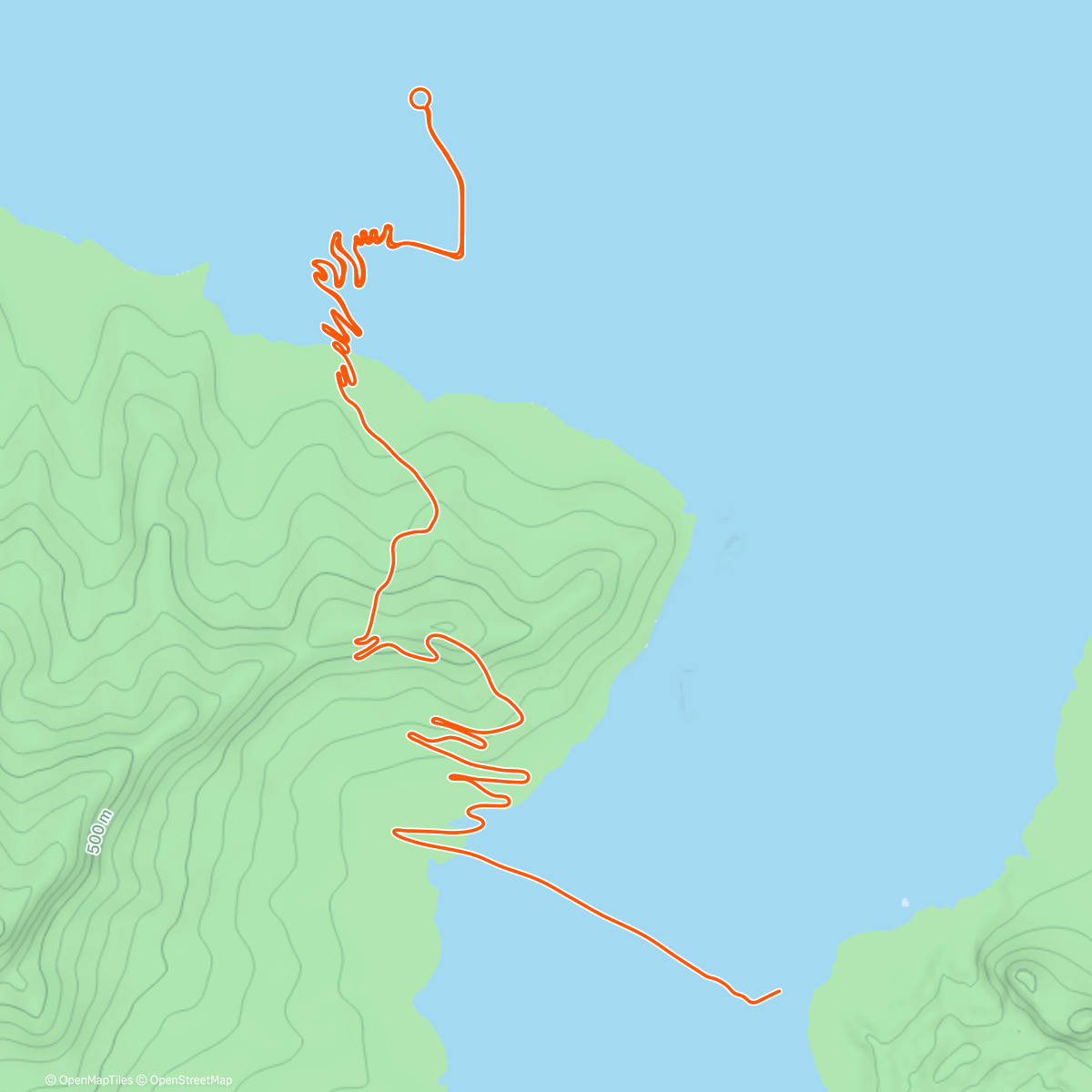 Карта физической активности (Zwift - Climb Portal: Gotthard Pass at 100% Elevation in Watopia)
