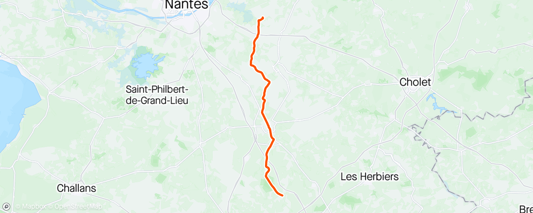 Map of the activity, Retour TRJV de Chauché avec Gaël ☺️