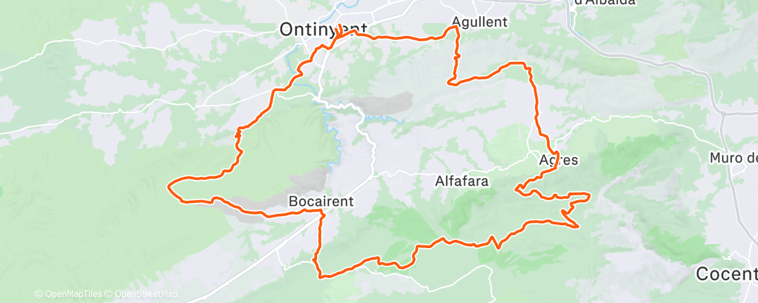 Map of the activity, Bicicleta por la mañana