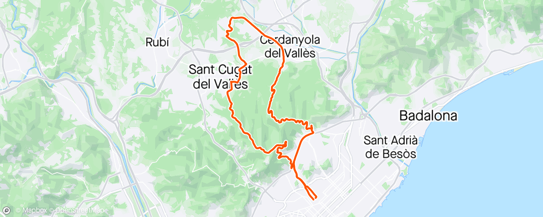Map of the activity, Bellaterra in the rain