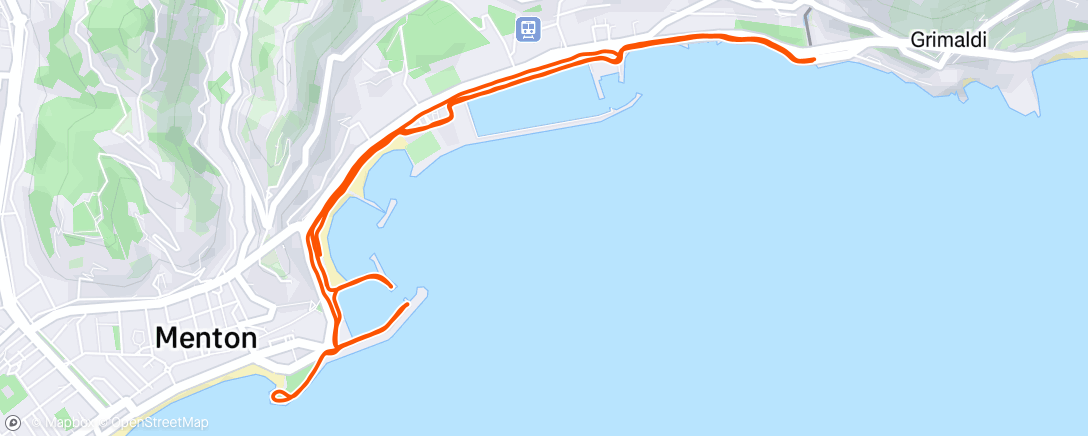 Map of the activity, 12 km easy run ✨