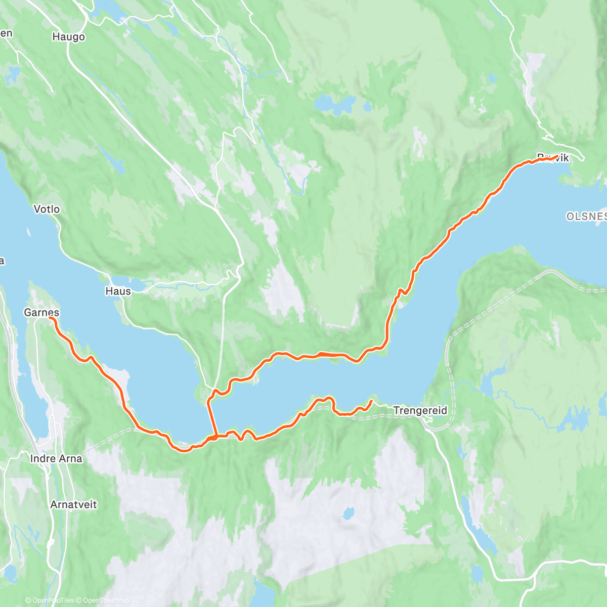 Map of the activity, Morning Ride