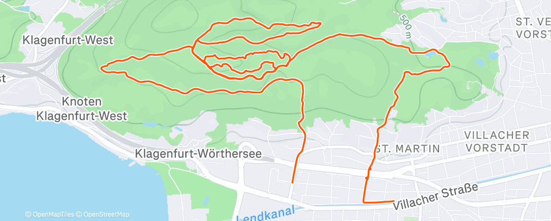 Map of the activity, MTB Runde
