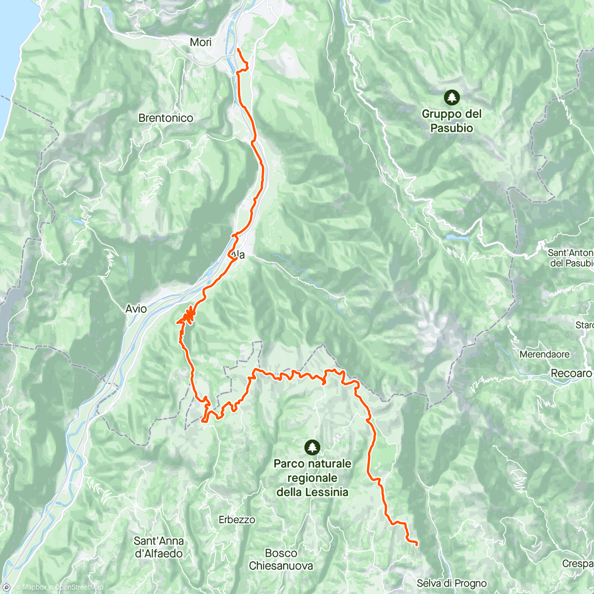 Mapa da atividade, #B33 Salita da Sega di Ala fino al rifugio Lausen