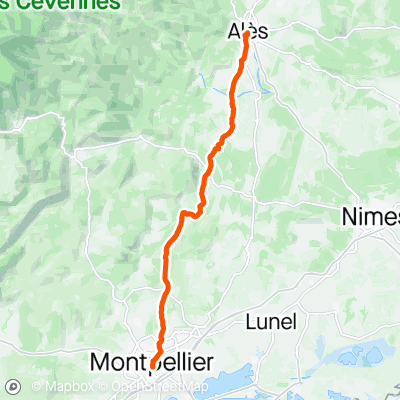 Alès - Montpellier | 69.5 km Cycling Route on Strava