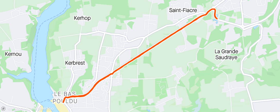 Map of the activity, Running poussette avec Baptiste