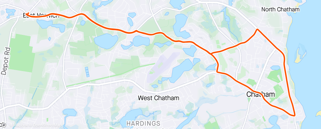 Map of the activity, Chill Chatham ride