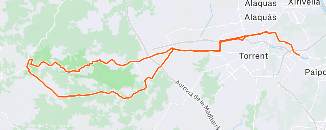 Map of the activity, Morning Ride 🌧️