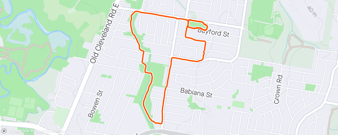 Map of the activity, Morning Walk/run